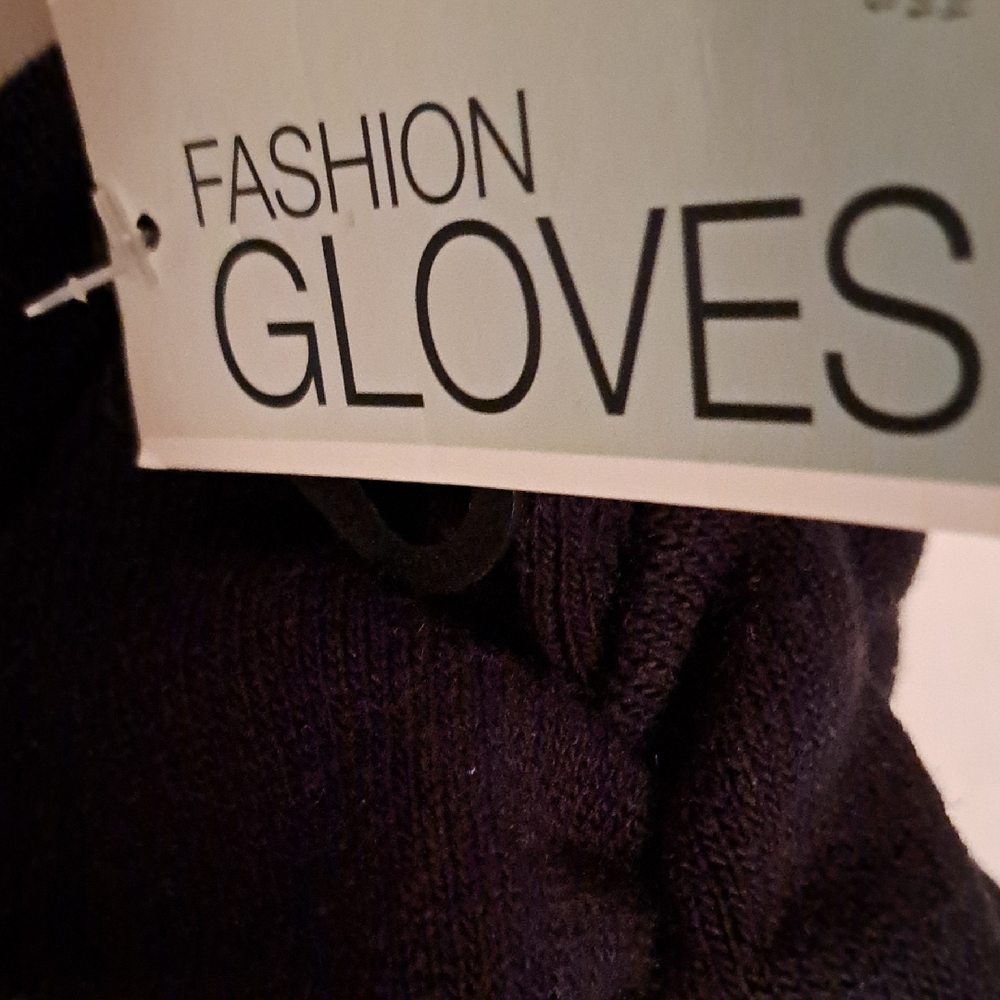 NWT Fashion Black Rlbiw Length Gloves for Women.